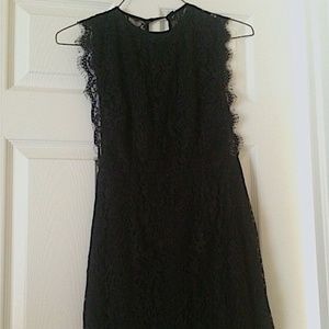 Urban Outfitters open back, black lace dress